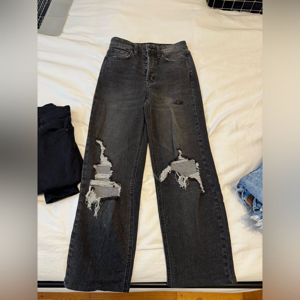 Wild fable straight jeans. Black “wash”. More like a grey.